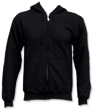 Organic Hoody Zipper (black)