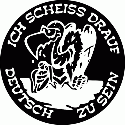 Ich scheiss drauf deutsch zu sein - Button (black)